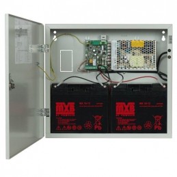 Sursa de alimentare pentru sisteme de detectie incendiu 24V/5.5A in cutie metalica Merawex ZSP100-5.5A-18, loc pentru 2 acumulat