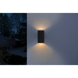 Aplica LED pentru exterior Ledvance Endura Style UpDown, 12W, 700 lm, lumina calda (3000K), IP44, 160x90x55mm, aluminiu, Gri inc