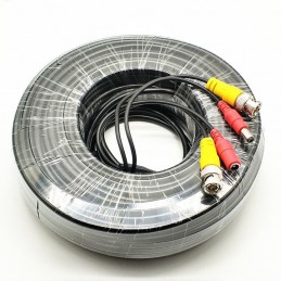 Cablu video si alimentare 20 metri LN-EC04-20M conectori DC si BNC  Video Power: 26 AWG Insulation: 1.3mm Colourless PE Power Co
