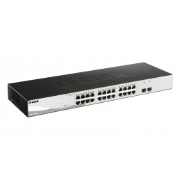 D-link 26-Port Gigabit Smart Switch with 2 SFP ports, DGS-1210-26 24 x 10/100/1000Mbps Auto-Negotiating Ports 2 x Combo 1000Base