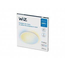 Plafoniera LED WiZ SuperSlim, Wi-Fi, control vocal, 32W, 3800 lm, lumina alba (2700-6500K), IP20, 55cm, Alb