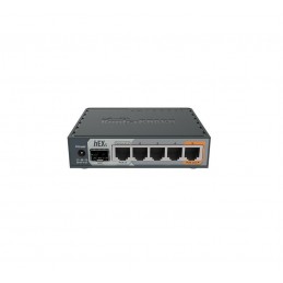 Mikrotik 5-Port Gigabt Ethernet Router, RB760iGS, 5* 10/100/1000Ethernetports, CPU nominal frequency: 880 MHz, 2* CPU core count