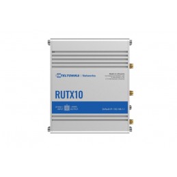 TELTONIKA Profesional Ethernet Router RUTX10, Interfata: 1 x WAN port 10/100/1000 Mbps, 3 x LAN ports, 10/100/1000 Mbps, Wireles