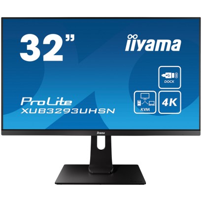 Iiyama ProLite XUB3293UHSN-B5LED monitor 32" (31.5" viewable) 3840 x 2160 4K @ 60 Hz IPS 350 cd/m² 1000:1 4 ms HDMI DisplayPort 