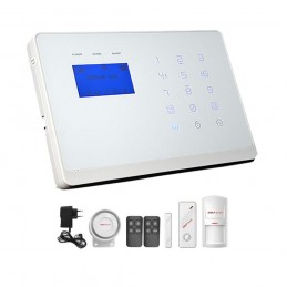 Alarma wireless cu apelator dual GSM + PSTN, tastatura tactila si ecran LCD Wolf-Guard YL-007M2