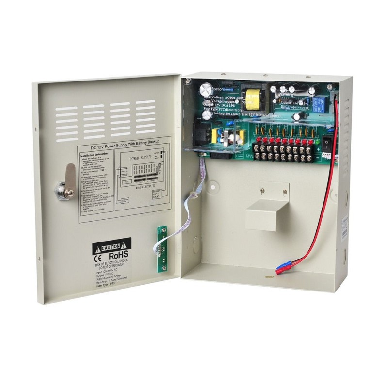 AndGoodSursa alimentare 12V / 5A cu 9 iesiri cu back-up AndGoodSursa alimentare 12V / 5A cu 9 iesiri cu back-up
