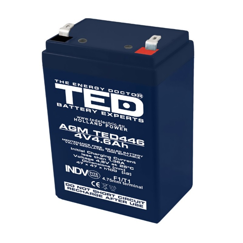 Baterii si acumulatori BATERIE AGM TED446F1 4V 4.6Ah TED