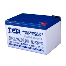 Baterii si acumulatori BATERIE AGM TED12145HRF2 12V 14.5Ah HIGH RATE TED