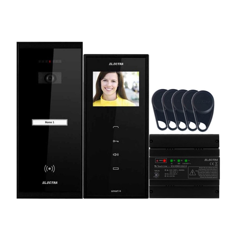 Videointerfoane Videointerfon Electra Smart+ 3.5” pentru o familie montaj aparent ELECTRA