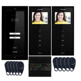 Videointerfon Electra Smart+  3.5” pentru 2 familii montaj incastrat - negru
