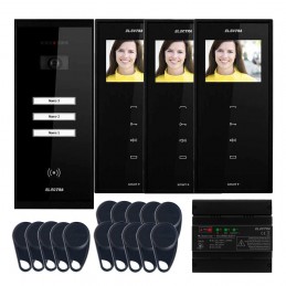 Videointerfon Electra Smart+ 3.5” pentru 3 familii montaj aparent