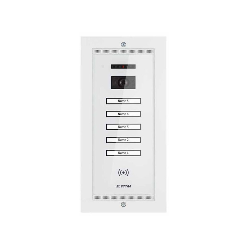 ELECTRAPanou video smarte exterior Electra 5 familii montaj incastrat alb ELECTRAPanou video smarte exterior Electra 5 familii montaj incastrat alb