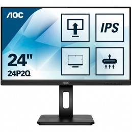 Monitor 23.8'' AOC 24P2Q Black IPS, 16:9, 1920x1080, 4ms, 250 cd/m2, 1000:1, D-Sub, DVI, HDMI, DP, USBhub, 2Wx2, vesa