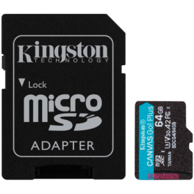KINGSTON 64GB microSDXC Canvas Go Plus Gen4 200MB/s A2 U3 V30 Card ...