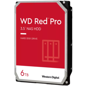 HDD NAS WD Red Pro 6TB CMR, 3.5'', 256MB, 7200 RPM, SATA, TBW: 550 ...