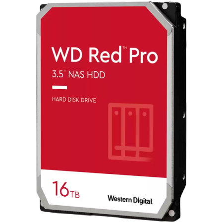 HDD NAS WD Red Pro 16TB CMR, 3.5'', 512MB, 7200 RPM, SATA, TBW: 550...