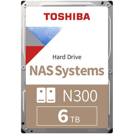 HDD NAS TOSHIBA N300 6TB CMR, 3.5'', 512MB, 7200RPM, SATA, TBW: 180...