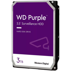 HDD Video Surveillance WD Purple 3TB CMR, 3.5'', 256MB, SATA, TBW: ...