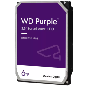 HDD Video Surveillance WD Purple 6TB CMR, 3.5'', 256MB, SATA, TBW: ...
