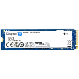 Kingston 1TB NV3 SSD M.2 2280 PCIe 4.0 NVMe, Read: 6,000/ Write: 4,...