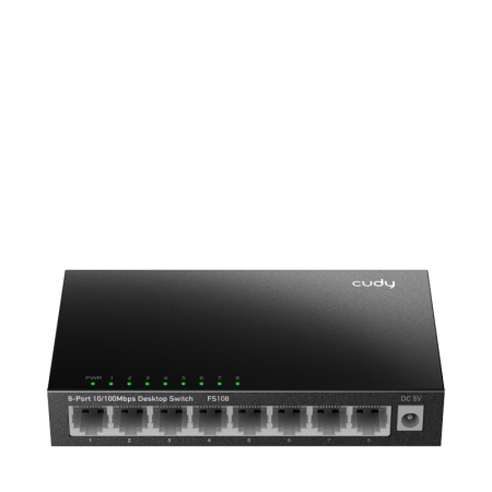 CUDY 8-Port 10/100 Mbps Desktop Switch, 8 10/100M RJ45 Ports, Loop ...
