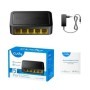 CUDY 5-Port 10/100 Mbps Desktop Switch, 5 10/100M RJ45 Ports, Loop ...