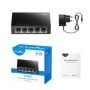 CUDY 5-Port 10/100 Mbps Desktop Switch, 5 10/100M RJ45 Ports, Loop ...