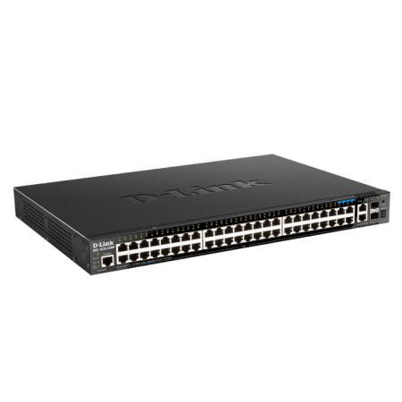 Switch D-Link DGS-1520-52MP, 48 porturi Gigabit, 2 porturi SFP+, Ca...