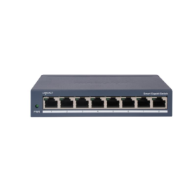 Switch 8 porturi Gigabit Hikvision DS-3E1508-EI(V2), L2, Smart Mana...