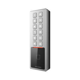 Cititor de proximitate cu tastatura Hikvision DS-K1T805MBWX, M1 car...