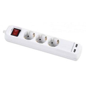 Prelungitor cu 3 prize CEE7/3 cu protectie copii, cu intrerupator,c...