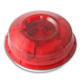 Honeywell Strobe inteligent montat pe perete cu lentila rosie si iz...