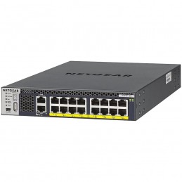 Netgear M4300-16X POE+ APS600W Managed premium Switch16 x 100/1000/2.5G/5G/10GBase-T RJ-45 PoE+ ¦ 1 x Verwaltung (Gigabit-LAN) R
