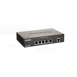 D-Link DSR-250v2 5 Port Gigabit VPN Router, interfata: 1 x 10/100/1000 Mbps WAN port, 3 x 10/100/1000 Mbps LAN ports, 1 x 10/100