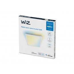 Panou LED WiZ Panel SQ, Wi-Fi, control vocal, 36W, 3400 lm, lumina alba (2700-6500K), IP20, 60cm, Alb
