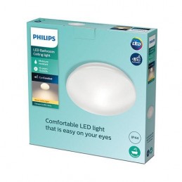 Plafoniera LED Philips Canopus CL259, 17W, 1500 lm, lumina calda (2700K), IP44, 32cm, Metal/Plastic, Alb