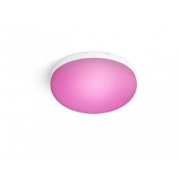 Plafoniera LED RGB Philips Hue Flourish, Bluetooth, 32.5W (175W), 2250 lm, lumina alba si color (2000-6500K), IP20, 35.9cm, Alb