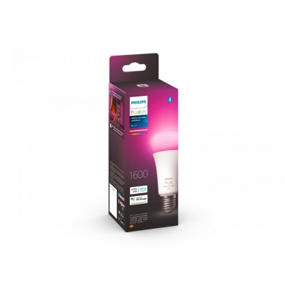 Bec LED RGB inteligent Philips Hue A67, Bluetooth, E27, 13.5W (100W), 1597 lm, lumina alba si color (2000-6500K)