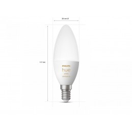 Bec LED inteligent Philips Hue B39, Bluetooth, E14, 4W, 470 lm, lumina alba (2200-6500K)